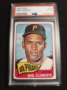 1965 Topps Bob Roberto Clemente #160 PSA EX-MT 6 - Foto 1 di 2