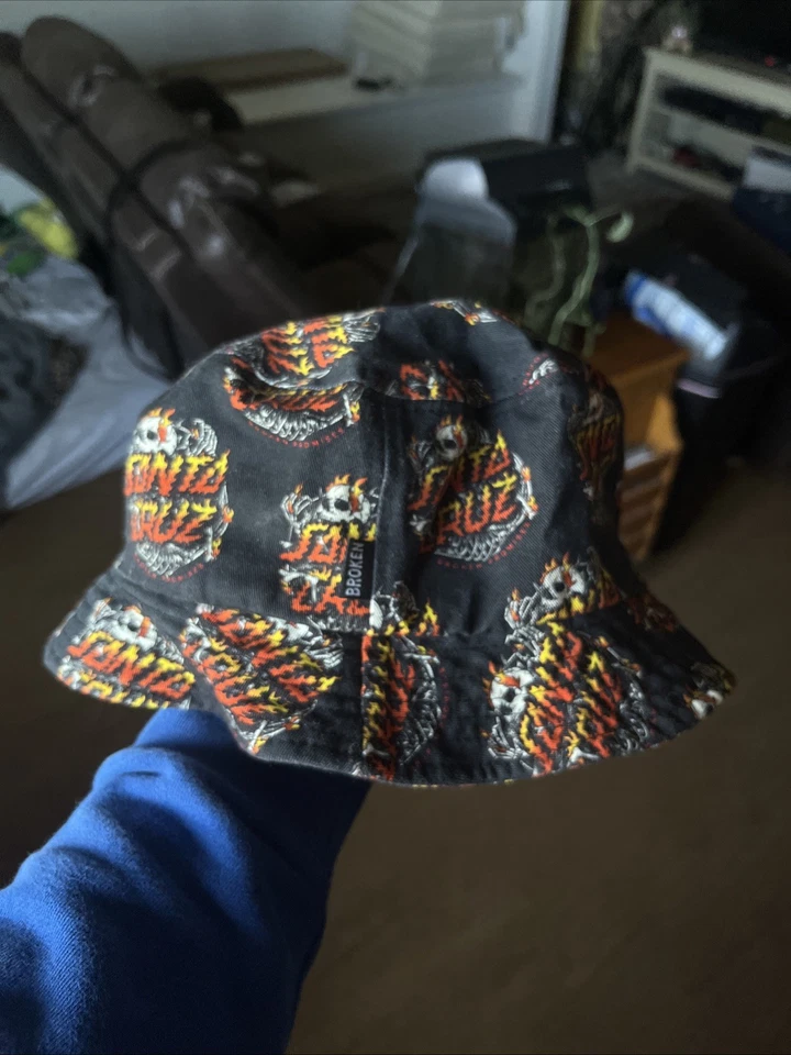 Santa Cruz Broken Promises Skatboard Boneyard Bucket Hat OSFA - Image 1 of 1