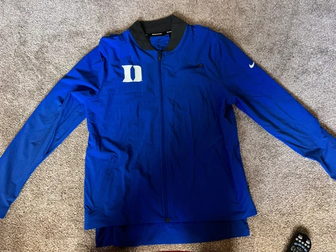 Nike Duke BASKETBALL Dri-fit full zip warmup jacket LARGE Cover