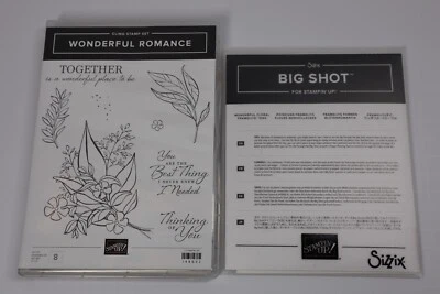 Juego de estampillas Stampin' Up MARAVILLOSO ROMANCE + FRAMELITS florales troqueles sentimientos amor Foto 1 de 4