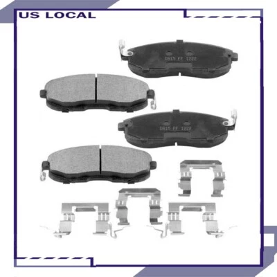 Pastillas de freno delanteras de cerámica con hardware para Nissan Cube Sentra Versa L18NJ 2009-12 Foto 1 de 4