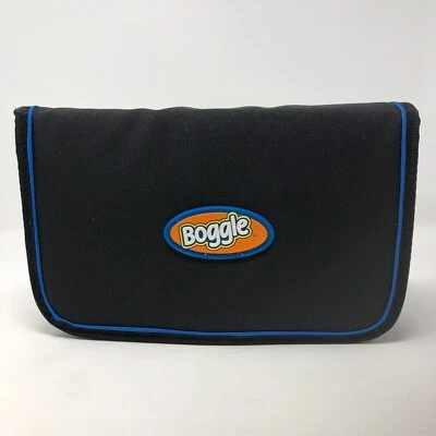 2003 DELUXE BOGGLE Game Travel Edition Zipper Folio Black Case Hasbro COMPLETE - Image 1 of 3