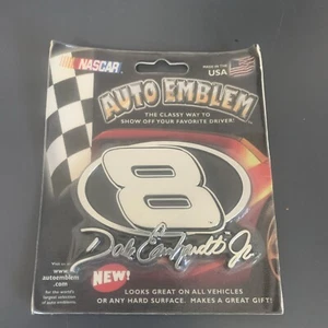 Dale Earnhardt Jr #8 NASCAR Auto Emblem - ProMark 2002 - Metallic Silver - NOS - Bild 1 von 2