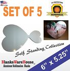 Heart Shaped Sublimation Photo Blank  Self Standing, with attached stand, 5 pc**