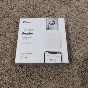 NEW SQUARE READER CONTACTLESS / CHIP 2ND GEN CREDIT CARD PAYMENT SYSTEM - Picture 1 of 2