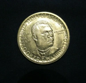 1946 Booker T Washington US Half Dollar BU Uncirculated From Slave to Hall Fame - Picture 1 of 2