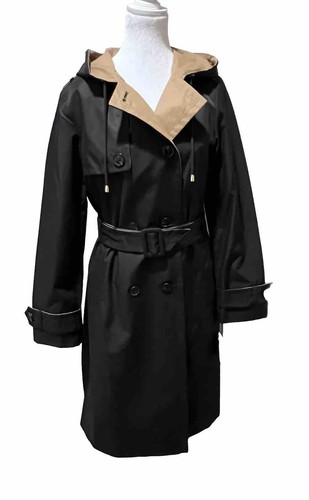 Trench coat Kate Spade New York nero nuovo kaki francese taglia S K29799 41" nuovo con etichette