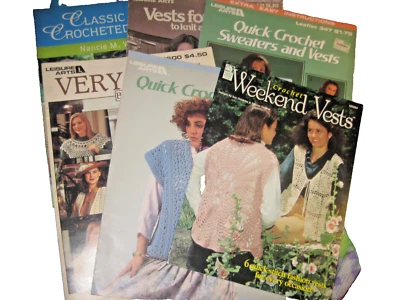 Lot of 6 Crochet Vests Books for Women - See Pictures - Image 1 of 4