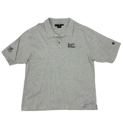 Camisa polo de golf Tiger Woods para hombre talla XL gris manga corta 100 % algodón Sherwood Foto 1 de 4