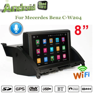 8"Car Stereo for Benz C W204 2007-2011 GPS Navi SWC BT WiFi Mirrorlink Carplay - Picture 1 of 24