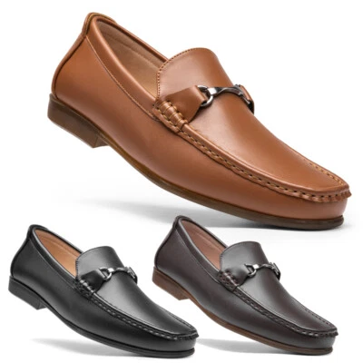 Men's Moccasin Toe Dress Loafers Slip On Breathable Casual Driving Loafer Shoes - Image 1 of 4