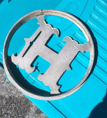 Painted Cast Aluminum Letter Monogram "H" Cover
