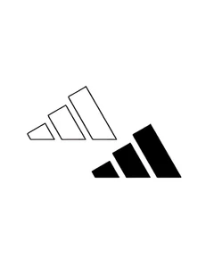4 x Adidas Transfers 4cm X 2.3cm Sports Logos Iron On Black Or White - Picture 1 of 4