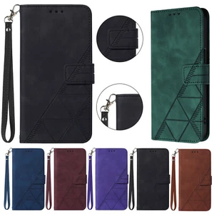 Wallet Case Magnetic Leather Folded Flip Cover For Samsung Galaxy S25 S24 S23 FE - Picture 1 of 92
