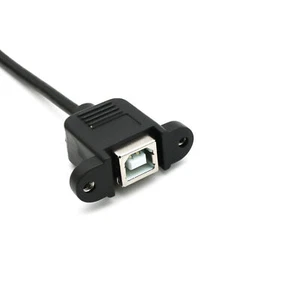1x USB 2.0 B Male To B Female Socket Panel Mount Printer Extension Cable 1M/3FT - Picture 1 of 6