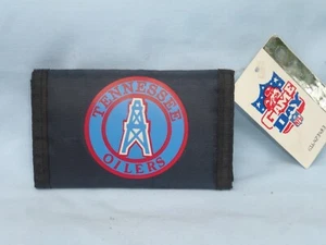 TENNESSEE (Houston) OILERS (now Titans) Nylon TriFold WALLET  by Rico   NIP - Picture 1 of 3