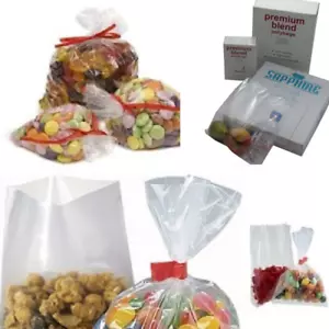 OPEN TOP POLY BAGS 10X15"(255X375MM)MEDIUM 200G FOOD FREEZER PARTY SANDWICH CAKE - Picture 1 of 6