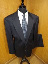 Austin Reed Mens Suit 48L 44 X 29 Navy Blue Pinstripe 100%  Wool T#304
