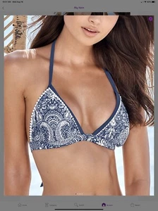Women’s VENUS Triangle Biniki Top. 34DDD/36DD. Blue. NEW. - Picture 1 of 10
