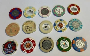 poker chip sammlung lot, 15 Stk. Foreign - Bild 1 von 6