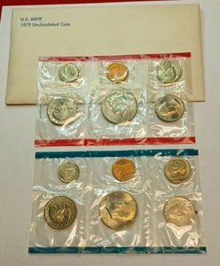 1979 US Mint 12 Coin Uncirculated Set Complete Philadelphia & Denver OGP  - Picture 1 of 1