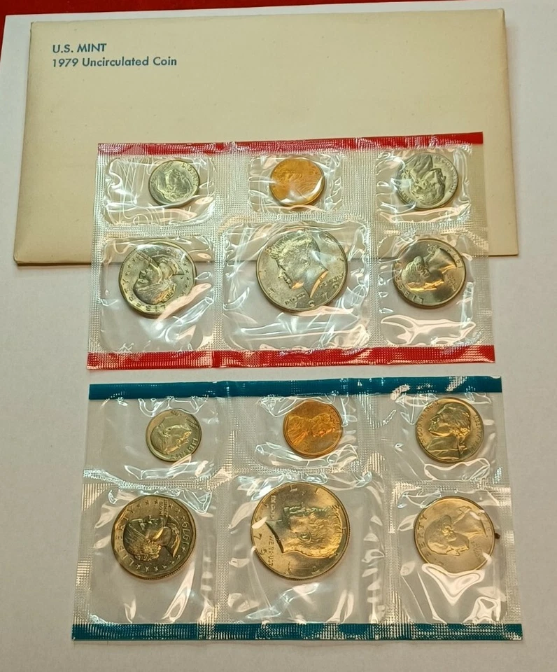 1979 US Mint 12 Coin Uncirculated Set Complete Philadelphia & Denver OGP  - Image 1 of 1