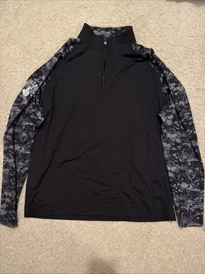 Michter’s Bourbon Whiskey Quarter Zip Footjoy FJ pullover Camo Shirt Large - Image 1 of 4