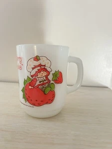 Strawberry Shortcake Anchor Hocking Milchglas Becher 1980 - Bild 1 von 6