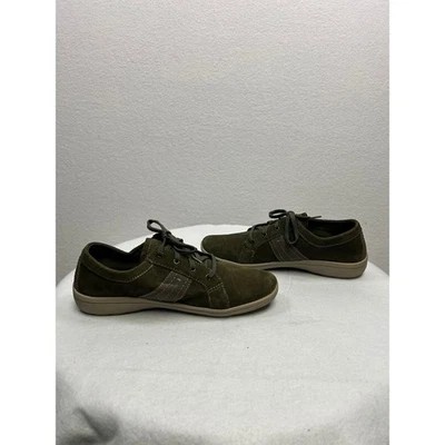Easy Spirit Women's Olive Green Suede Lace Up Sneakers Size 8 N - Image 1 of 4