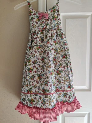 Vestido Floral Marmellata En Capas Sin Mangas Rojo Guinga 6 Nuevo Sin Etiquetas Foto 1 de 4