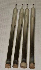 10" Vintage Quecksilber Glas Silber Kegel Weihnachtskerzen - 4er Set - 1940er - Bild 1 von 6