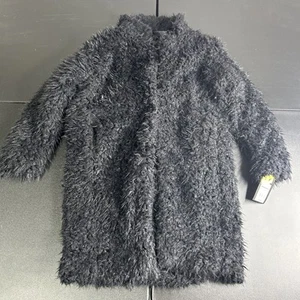 Girls' Long Faux Fur Jacket - art class Size Large Winter Coat ✅ 10/12 - Picture 1 of 5