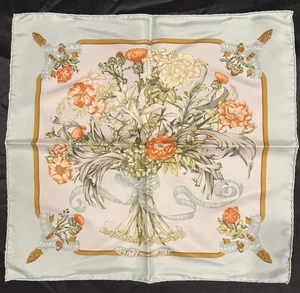 Hermes Einstecktuch Halstuch Regina by Leila Menchari 100% Seide Vintage RAR! - Bild 1 von 7