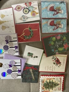 Lot 17 Christmas🎄Cards 3D Glitter Embellished Papyrus Hallmark Artistic Studio - Picture 1 of 18