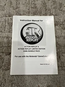Action Replay Nintendo Gamecube Replacement Instruction Manual Booklet ONLY - Picture 1 of 3