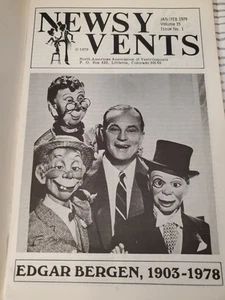 1979 Newsy Vents Edgar Bergen Vol. 35 Issue 1 Ventriloquism Booklet Maher Studio - Foto 1 di 24