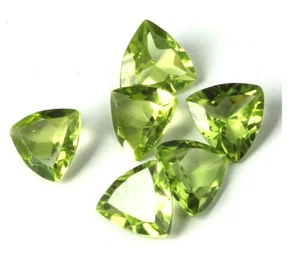 Piedras preciosas sueltas AAA peridoto natural corte trillón facetado para hacer todas las joyas - Imagen 1 de 4