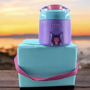 Tupperware Vinyl Picnic Cooler Plus Matching Thermos 2 Gallon Water Jug 3097 - Picture 1 of 15