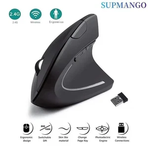 Ratón Vertical Ergonómico 2.4GHz Ratones Ópticos Inalámbricos 3 Ajustables DPI 800/12... - Imagen 1 de 6