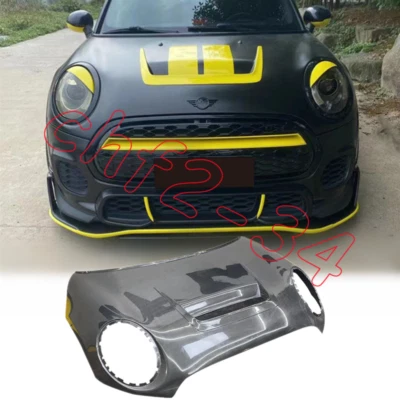 For Mini Cooper S JCW F56 Real Carbon Fiber Front Hood Vented Bonnet 2014-2023 - Image 1 of 4