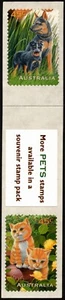 Australia Stamp Scott # 1562a NH - Kittens & Puppies Se-Tenant Pair with Label - Picture 1 of 1