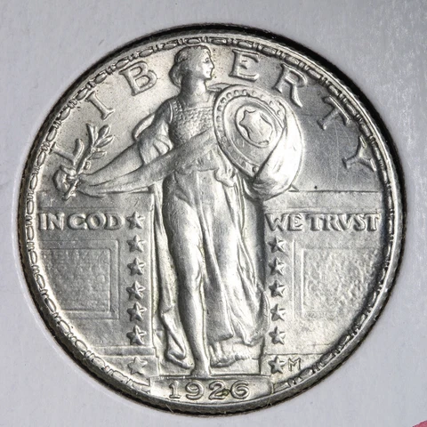 1926 Standing Liberty Silver Quarter CHOICE BU *UNCIRCULATED* MS E267 KNCM Cover