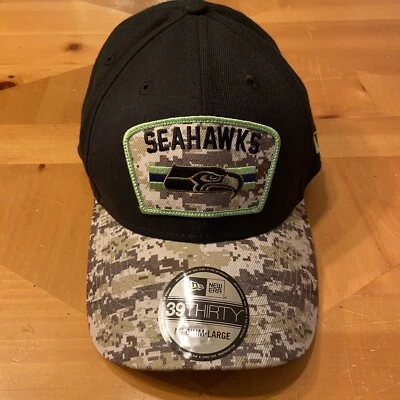 Gorra New Era Seattle Seahawks NFL Salute To Service 2021 39Thirty ajuste elástico M/L Foto 1 de 4