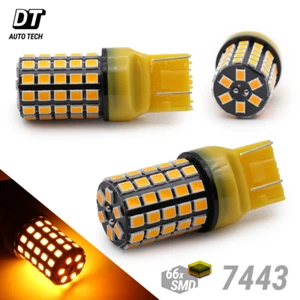 Syneticusa 7443 LED Ámbar Amarillo Señal de Giro DRL Aparcamiento Marcador Lateral Bombilla - Imagen 1 de 6
