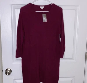 J. Jill Sweater Dress Womens S Plum Wool Blend LS Size Small New NWT - Picture 1 of 3