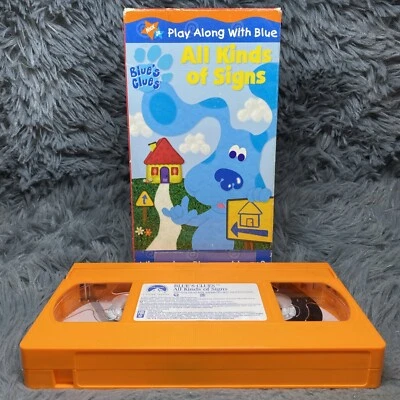 Blues Clues All Kinds of Signs VHS 2001 Nick Jr. Sign Language ASL Marlee Marlin - Image 1 of 4