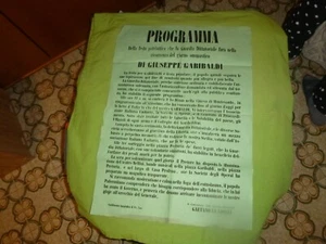 MANIFESTO PROGRAMMA GUARDIA DITTATORIALE ONOMASTICO GARIBALDI A PALERMO 1861 - Picture 1 of 5