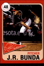 2019 Fargo-Moorhead RedHawks Team Issue #6 J.R. Bunda Wahiawa Hawaii HI Card