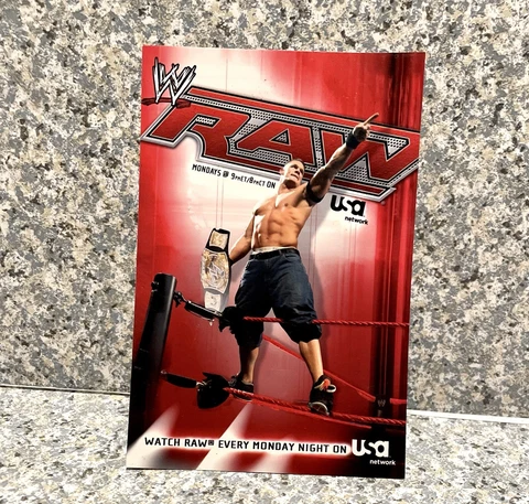 RAW John Cena Postcard WWE World Wrestling Entertainment 2007 Wrestlemania 23 Cover