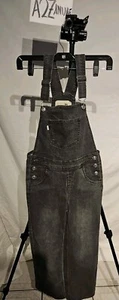 Levi's Silver Tab Baggy Overall Jeans Kids 10 Reg Denim Black Silver Tab Pockets - Picture 1 of 6